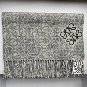 Loewe Grey Anagram Scarf